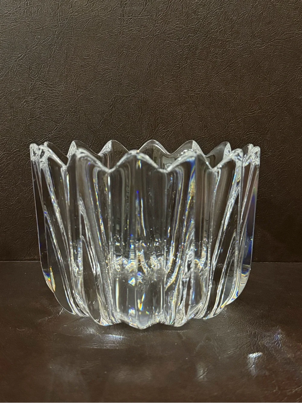 Orrefors Fleur Crystal Bowl | Retired Jan Johansson Design